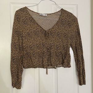 Hollister- Leopard Blouse
